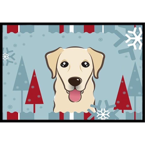 Carolines Treasures Winter Holiday Golden Retriever Indoor and Outdoor Mat- 24 x 36 in. BB1748JMAT - main